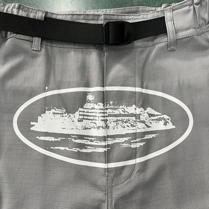 "alcatraz" cargo shorts grey