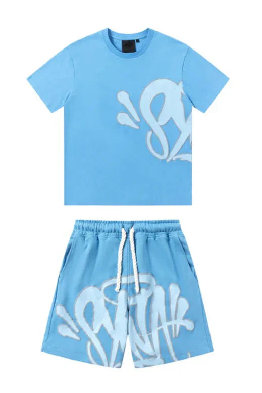 "Graffiti" Short set Blue