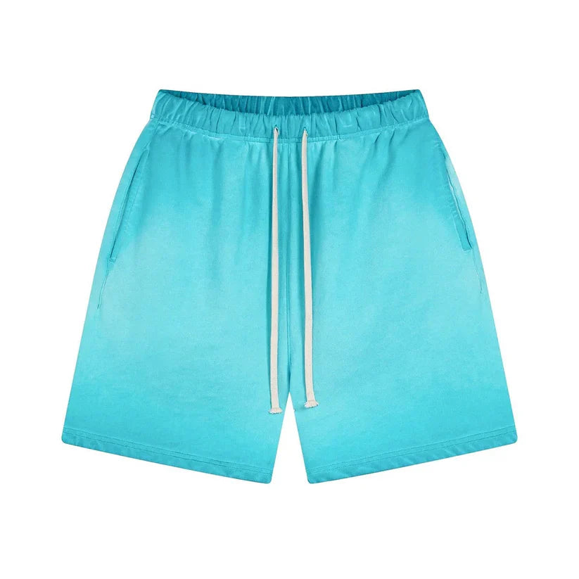 ZAVERI Turquoise Washed Shorts