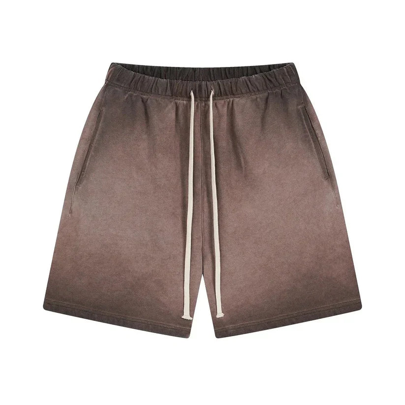 ZAVERI Brown Washed Shorts