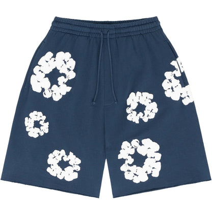 "Flower Shorts" Navy Blue