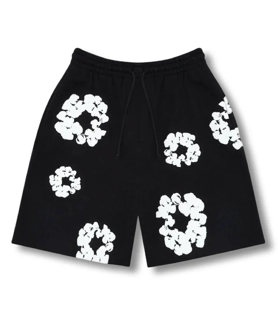 "Flower Shorts" Black
