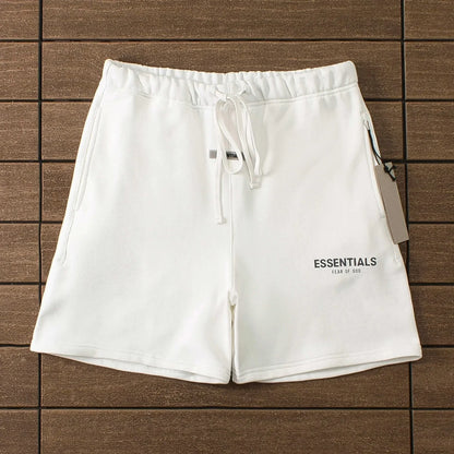 "essence" shorts white