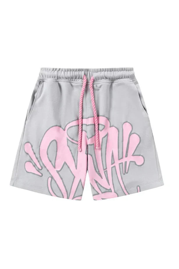 "Graffiti" Short set Grey Pink