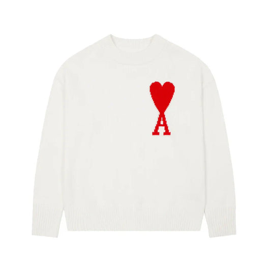 "HEART" - SWEATER WHITE