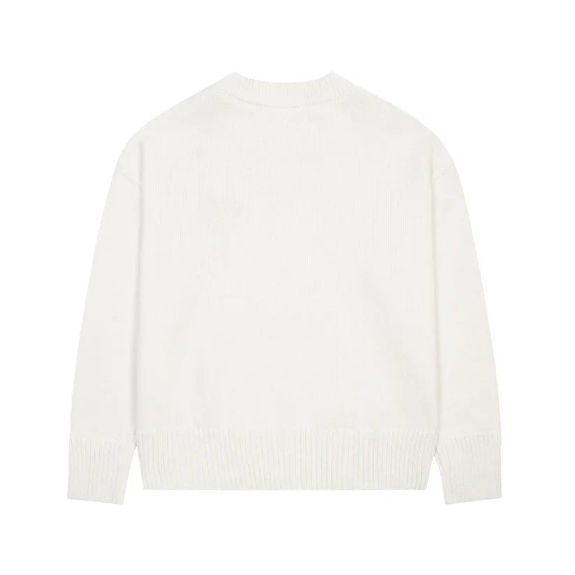 "HEART" - SWEATER WHITE